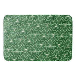 Moderne Art Deco Lime Groen geometrisch patroon Badmat