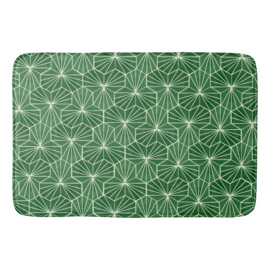 Moderne Art Deco Lime Groen geometrisch patroon Badmat (Voorkant)