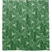 Moderne Art Deco Lime Groen geometrisch patroon Douchegordijn (Voorkant)