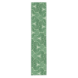 Moderne Art Deco Lime Groen geometrisch patroon Korte Tafelloper