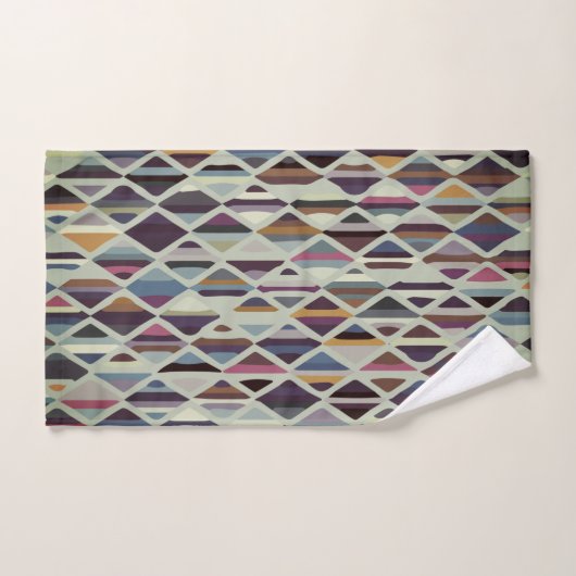 Moderne Art Deco Multi-Color Handdoek (Handdoek)