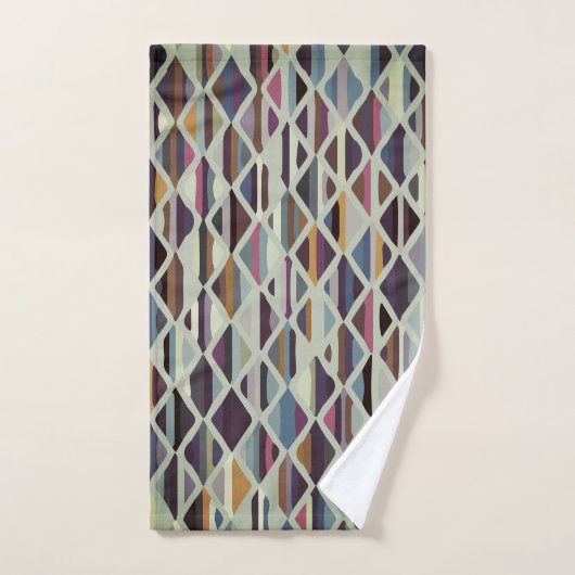Moderne Art Deco Multi-Color Handdoek (Handdoek)