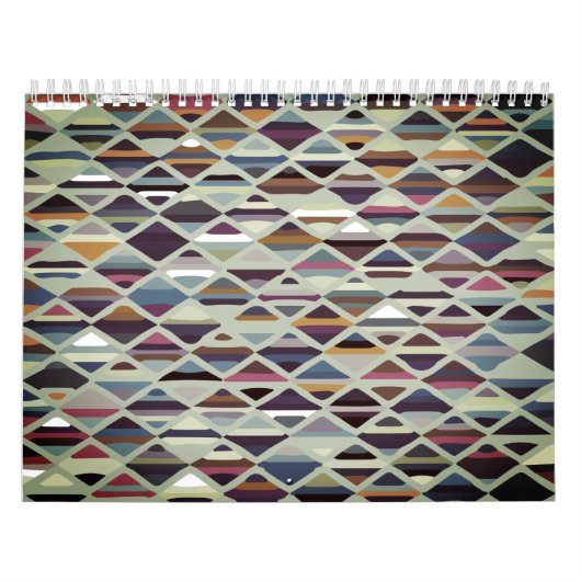 Moderne Art Deco Multi-Color Kalender (Hoes)