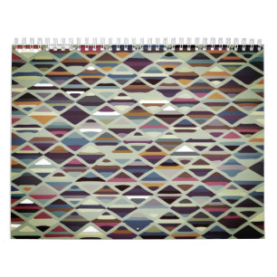 Moderne Art Deco Multi-Color Kalender
