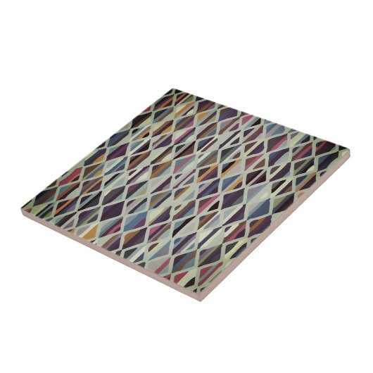 Moderne Art Deco Multi-Color Tegeltje (Zijkant)