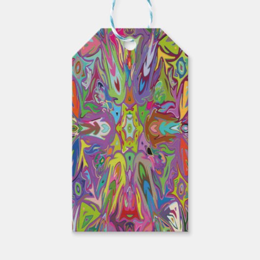 Moderne Art Deco Multicolore Cadeaulabel (Voorkant)