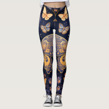 Moderne Art Deco Paarse Blauwe Gouden Vlinder