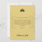 Moderne Art Deco Peacock Gold 4 foto bruiloft Bedankkaart (Achterkant)