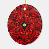 Moderne Art Deco Poinsettia - Ronde (gepersonalise Keramisch Ornament (Links)