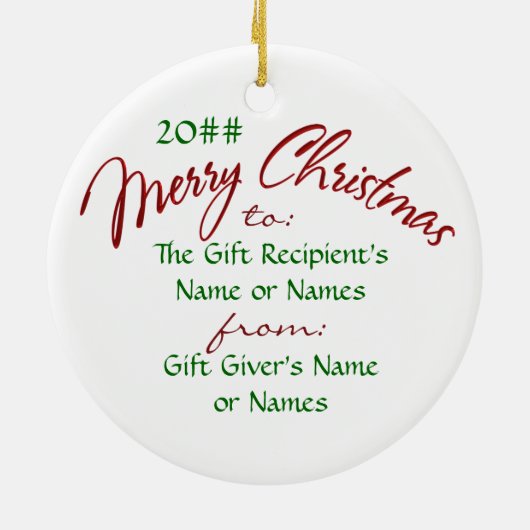 Moderne Art Deco Poinsettia - Ronde (gepersonalise Keramisch Ornament (Achterkant)