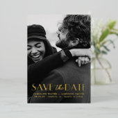 Moderne Art Deco Save the Date Folie Invitat Folie Uitnodiging (Staand Voorkant)