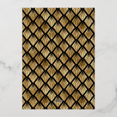 Moderne Art Deco Save the Date Folie Invitat Folie Uitnodiging (Achterkant)