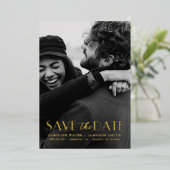 Moderne  Art Deco Save the Date Folie Invitat Uitnodiging (Staand Voorkant)