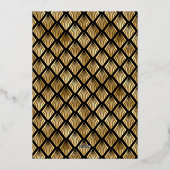 Moderne  Art Deco Save the Date Folie Invitat Uitnodiging (Achterkant)