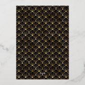 Moderne  Art Deco Save the Date Folie Invitat Uitnodiging (Achterkant)