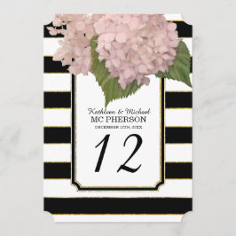 Moderne Art Deco stijl Hortensia Nep Goud Gestreep Kaart