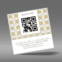 Moderne Art Deco Vierkante QR Code Zakelijke Paska