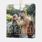 Moderne Art Deco Vrolijk betrokken 2 foto's Keramisch Ornament (Links)