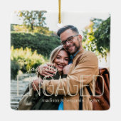 Moderne Art Deco Vrolijk betrokken 2 foto's Keramisch Ornament (Achterkant)