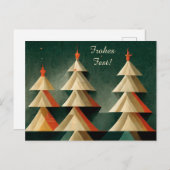 Moderne Art Deco Weihnachtskarte Frohes Fest Briefkaart (Voorkant / Achterkant)