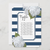 Moderne Art Deco White Hydrangeas Table Seating Kaart (Voorkant)