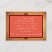 Moderne Art Deco Wishing Well Glitter Bruiloft Informatiekaartje (Voorkant)