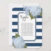 Moderne Art Deco Witte Hortensia Tafelzitplaatsen Kaart (Achterkant)