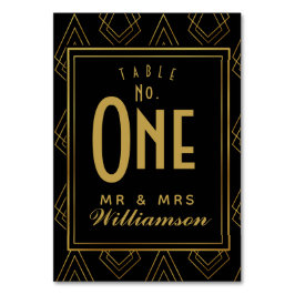 Moderne art decoTafel Kaart tafel nummer bruiloft