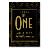 Moderne art decoTafel Kaart tafel nummer bruiloft (Voorkant)