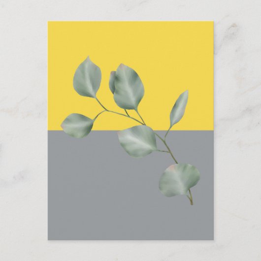 Moderne Art Eucalyptus Leaves Briefkaart (Voorkant)