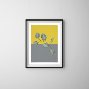 Moderne Art Eucalyptus Leaves Poster