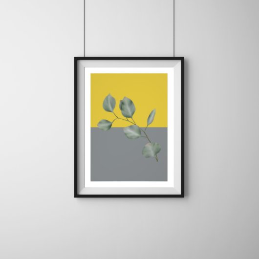 Moderne Art Eucalyptus Leaves Poster