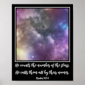 Moderne Art Galaxy Sky Bijbelse versie Poster (Voorkant)
