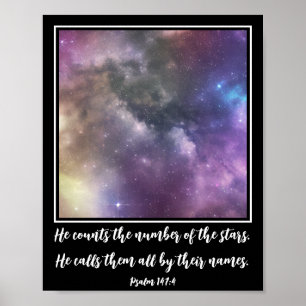 Moderne Art Galaxy Sky Bijbelse versie Poster