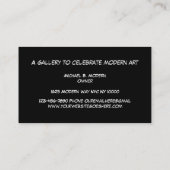 Moderne Art Gallery Visitekaartje (Achterkant)