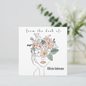 Moderne Art Notecard Stationery Persoonlijke naam (Staand voorkant)