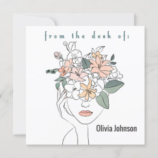 Moderne Art Notecard Stationery Persoonlijke naam