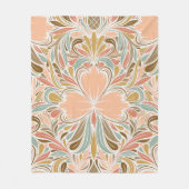 Moderne Art Nouveau Boho Patroon  Fleece Deken (Voorkant)