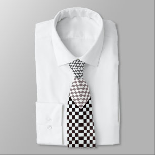 Moderne Art Plaid Geometrisch Schaakbord Patroon Stropdas