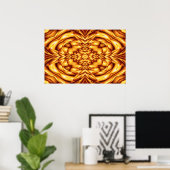 Moderne Art Print - Oranje Abstracte Art Posters (Thuiskantoor)