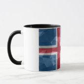 Moderne Art Style IJsland Vlag Overdekt Keramiek Mok (Links)