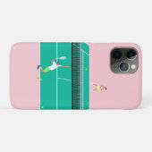 Moderne Art Tennis Match Player roze Groen Case-Mate iPhone Case (Achterkant (horizontaal))