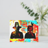 Moderne Art Thanksgiving Feestdagenkaart (Staand voorkant)