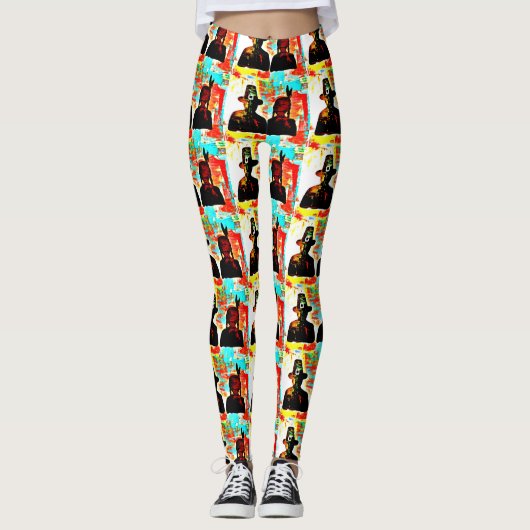 Moderne Art Thanksgiving Leggings (Voorkant)