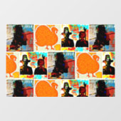 Moderne Art Thanksgiving Raamsticker (Vel)