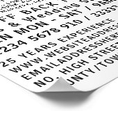 Moderne artikelen, papier en kantoorbenodigdheden poster (Hoek)