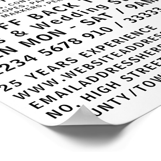 Moderne artikelen, papier en kantoorbenodigdheden poster (Hoek)