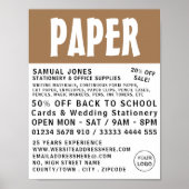 Moderne artikelen, papier en kantoorbenodigdheden poster (Voorkant)