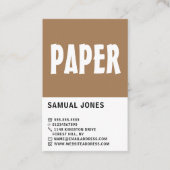 Moderne artikelen, papier en kantoorbenodigdheden visitekaartje (Voorkant)