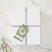 Moderne  artisjok en chevron kunst cadeaulabel (Met Touw)